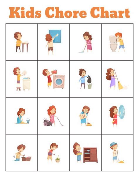 Kids Chore Chart Clip Art In 2021 Chore Chart Pictures Chore Chart