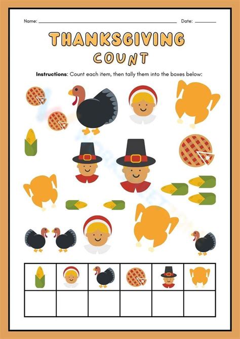 A Thanksgiving Counting Game With Turkeys And Pumpkins