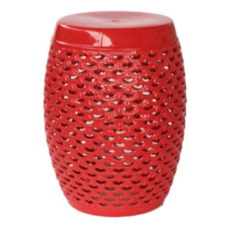 Stool Red Patterned Ceramic Jenny Robert Exclusive Décor Sa Decor And Design
