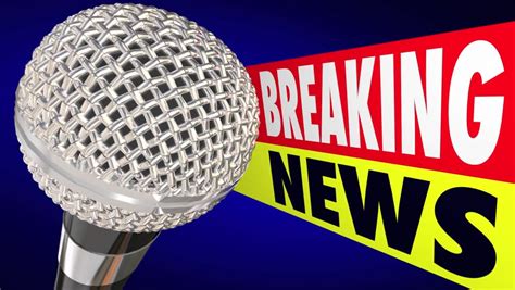 Breaking News Microphone Important Urgent Stock Footage Video 100
