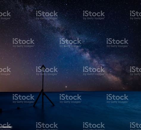 Vibrant Milky Way Composite Image Over Landscape Of Beautiful Long