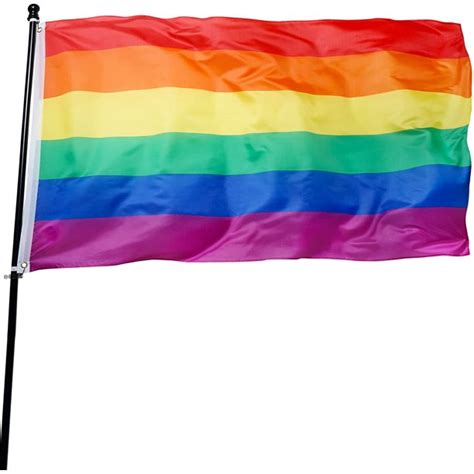 mtkivi rainbow flag 3x5 ft gay pride lesbian peace lgbt printed banner with grommets