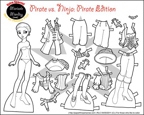 I suggest printing on card stock if you have it available. Marisole Monday: Pirate Vs. Ninja- Pirate Edition in Black ...