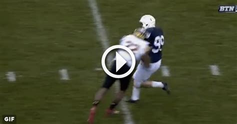 Video Penn State Kicker Gets Laid Out For The Second Straight Week