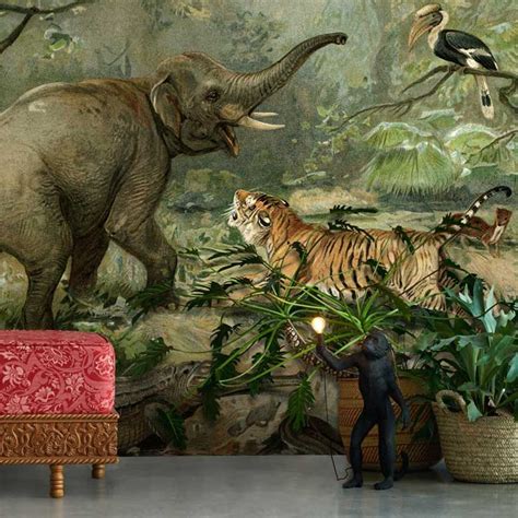 Vintage Animal Wall Mural Feathr™ Animal Mural Mural Wallpaper