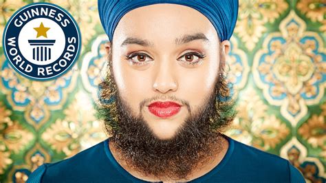 Youngest Female With A Full Beard Meet The Record Breakers Youtube