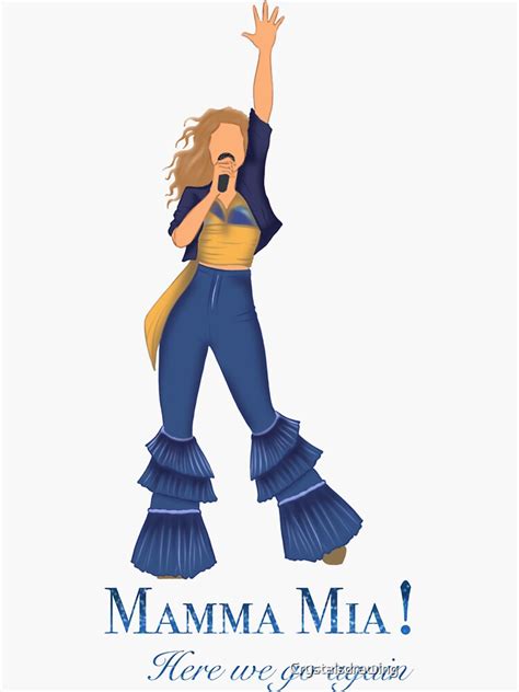 mamma mia sticker for sale by crystalsdrawing redbubble