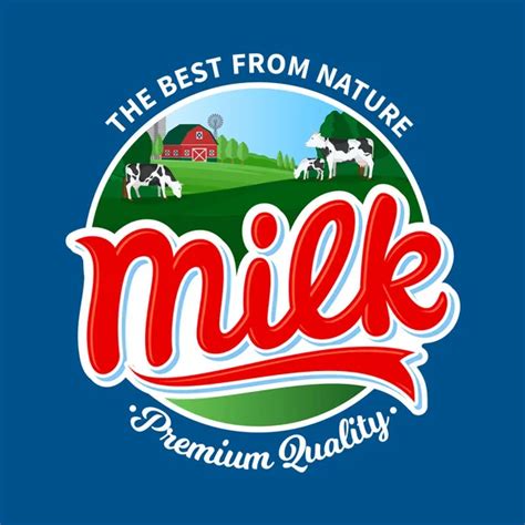 Vector Milk Logo Template — Stock Vector © Counterfeit 174270704