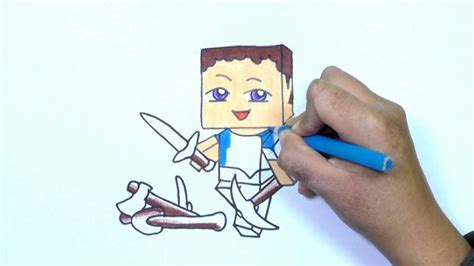 Dibujando Y Pintando A Steve Minecraft Drawing And Painting To