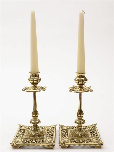 Pair Of Victorian Brass Candlesticks Circa 1890 497236 Uk