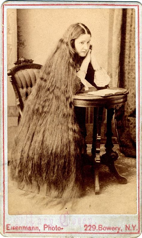Then leave two long hair strands hanging from either side of your face. 17 Interesting Vintage Portraits of Long Hair Victorian ...