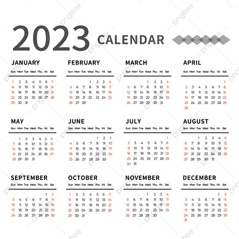 2023 Calendar Planner Vector Hd Images 2023 Digital Calendar 2023