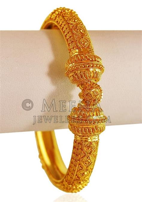 22kt Yellow Gold Kada 1pc Kadas Gold Bangles Design Bridal