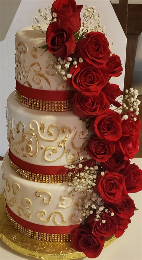 Red Roses Quinceanera Cakes Wedding Cake Red Quinceanera Cakes