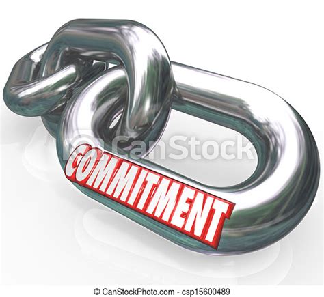 Stock Illustration Of Commitment Word Chain Links Promise Loyalty The