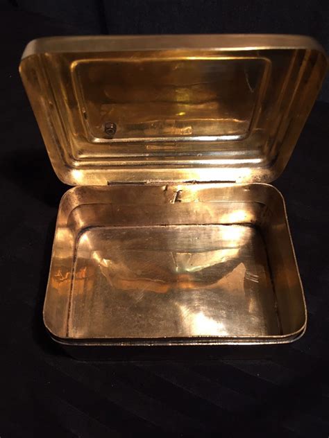 Vintage Brass Trinket Box Container Jewelry Box Hinged Lid Etsy