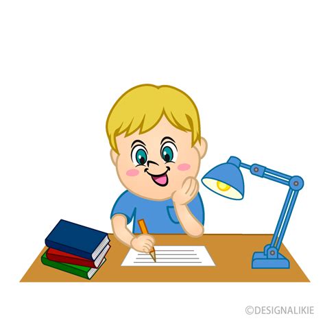 Boy Doing Homework Clip Art Free Png Image｜illustoon