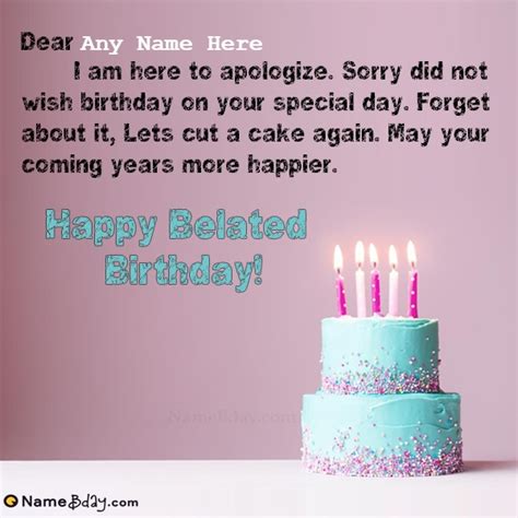 I am sorry that i have not been able to respond to your request for relevant contacts with respect to your project idea sooner. Sorry For Late Wishes - Happy Belated Birthday