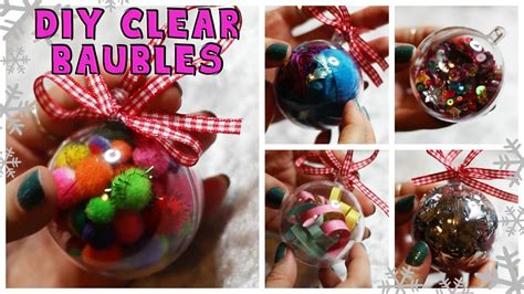 Diy Ideas For Clear Baublesornaments 5 Ways Youtube