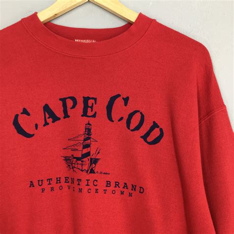 Vintage Cape Cod Provincetown Red Sweatshirt Medium Cape Cod Etsy