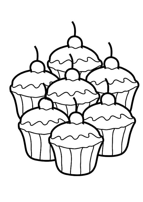 Coloring Pages Of Cupcakes And Cookies At Getcolorings Free