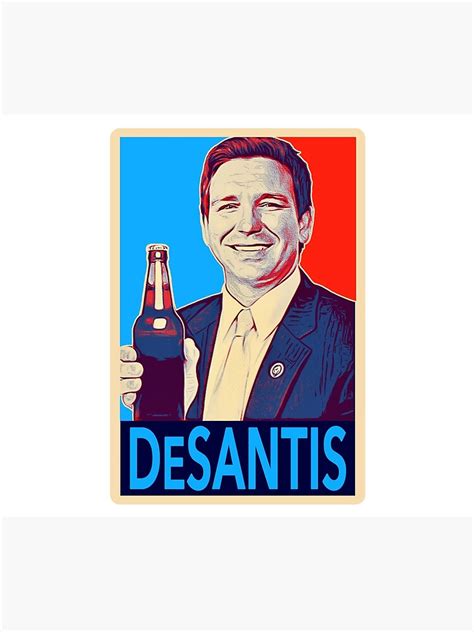 Funny Governor Ron Desantis Hope Poster Beer Parody Throw Blanket For