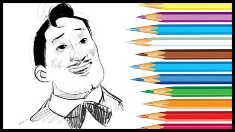 How To Draw Ernesto De La Cruz From Coco 2017 Youtube