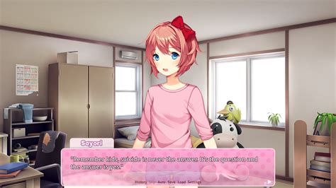 Sayori Making A Video For Kids The Day Before The Festival Be Like