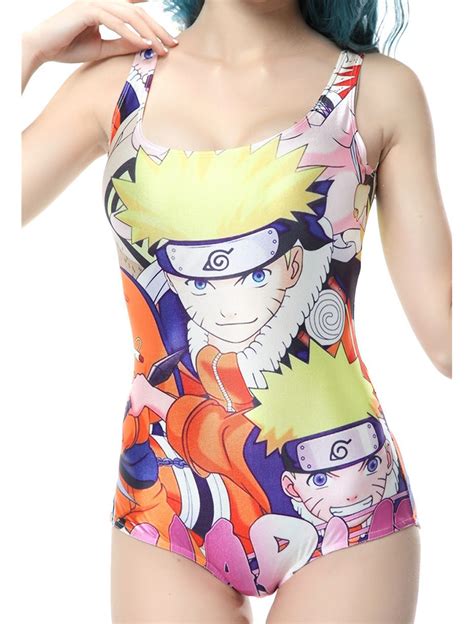 Naruto Anime Swimsuit One Piece Print Swimwear Stylish Swimsuits