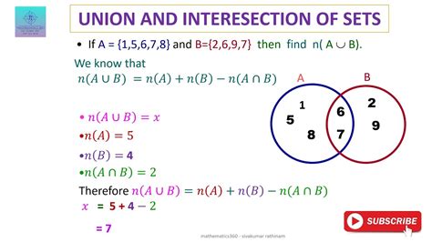 Shorts1 Maths360 Union Of Sets Part 1 Youtube