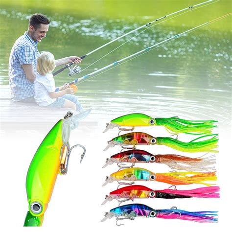 Visland Fishing Lures Set With Floating Rotating Tail Top Water Bait