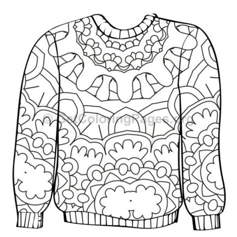 The best free Sweater coloring page images. Download from 65 free coloring pages of Sweater at