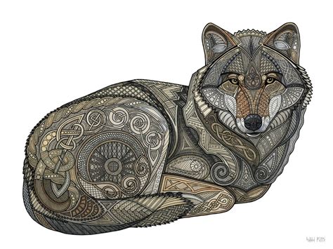 Norse Wolf An Art Print By Zanna Field Inprnt
