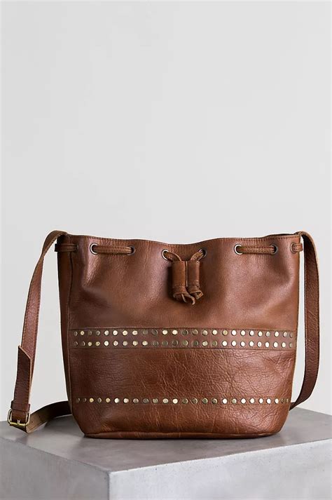 Salem Studded Leather Crossbody Shoulder Bag Overland