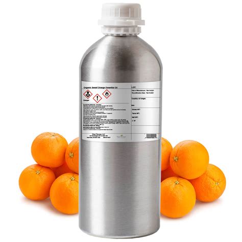 Organic Sweet Orange Essential Oil Bulk Plant Therapy