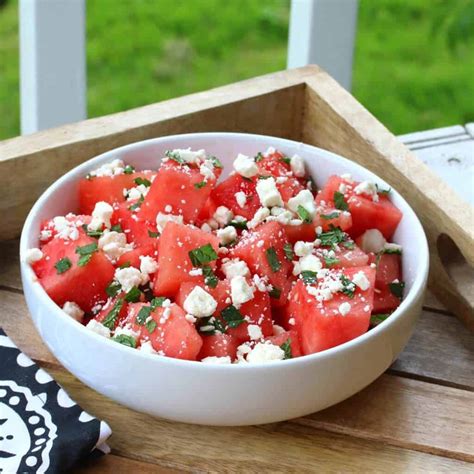 Watermelon Salad With Mint And Feta The Daring Gourmet