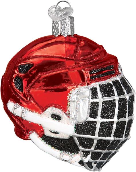 old world christmas hockey helmet glass ornament northwoods general store and coffeehouse