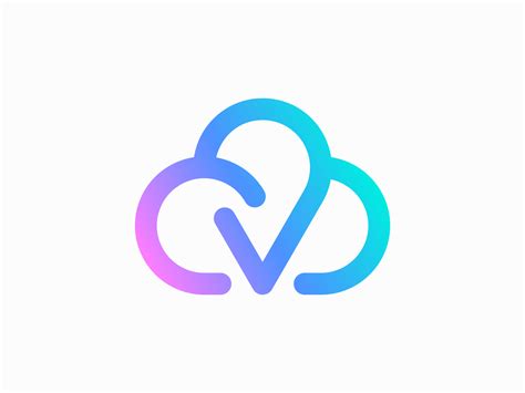 Cloud Letter V Checkmark Vmship Logo Design By Hristijan On Dribbble