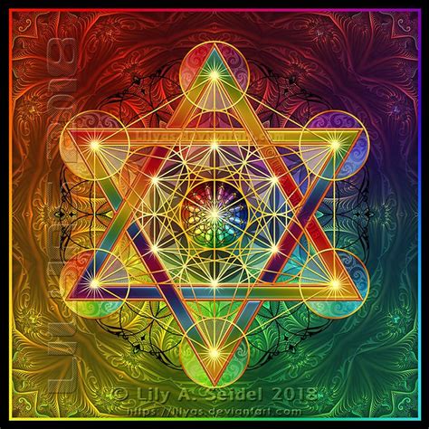Rainbow Metatrons Cube Sacred Geometry By Lily A Seidel Sacred