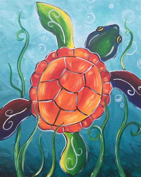 Psychedelic Sea Turtle Painted Rocks In 2019 Turtle Painting Sea
