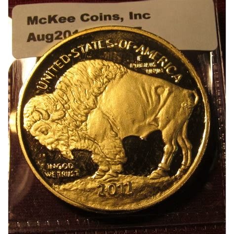 1307 Copy Of A Gold Buffalo Coin Gold Plated 2012 Date On Reverse