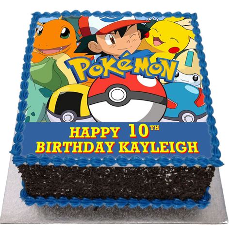 Pokemon Birthday Cake Flecks Cakes