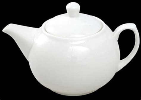 Fully Vitrified White Porcelain Teapot For The Professional Trade White