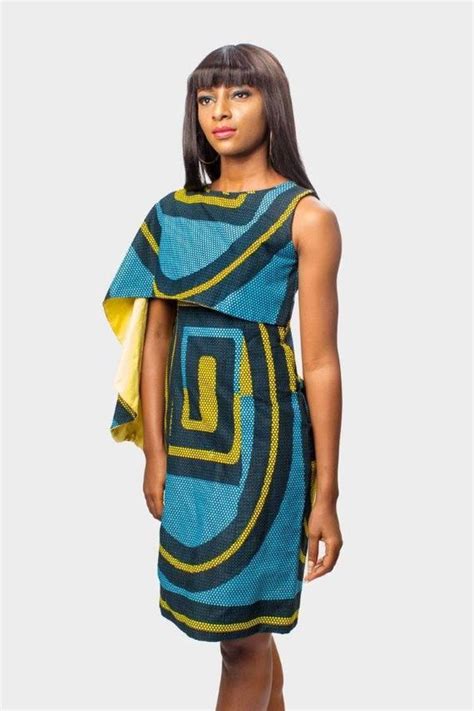 Ankara Cape Dress African Print Cape Dress Ankara Dress | Etsy | African clothing, Ankara dress ...
