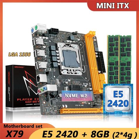 Machinista X79 Conjunto De Placa Mãe Kit Com Intel Xeon E5 2420 Processador Cpu Lga 1356 E 8gb