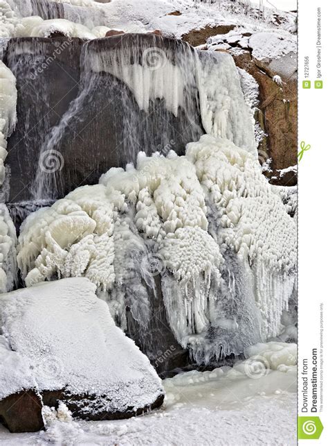 Frozen Waterfall Stock Photo Image Of Landscape Cool 12727656