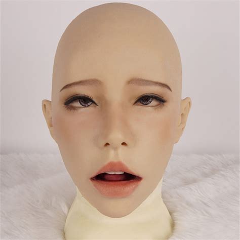 knowu open mouth realistic silicone female masks with permanent makeup