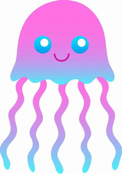 Clip Jellyfish Sweetclipart Pink