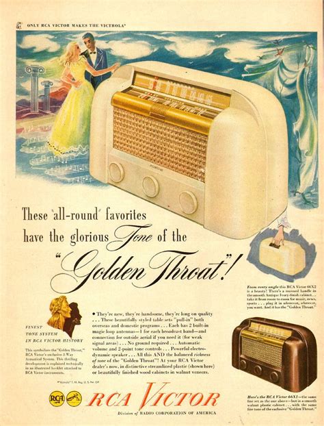 1947 Vintage Ad Rca Victor Table Radios 66x1 66x2 Retro Style Beautiful 110614 Old Time