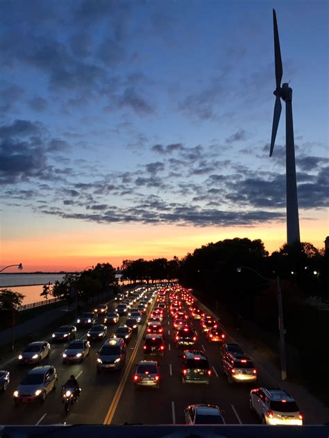 Sunset Time Traffic Jam Photograph | Bret Kelly Toronto Blog